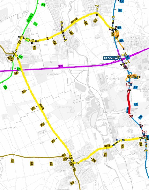 Sperrung Umleitung B16 Muna 2024