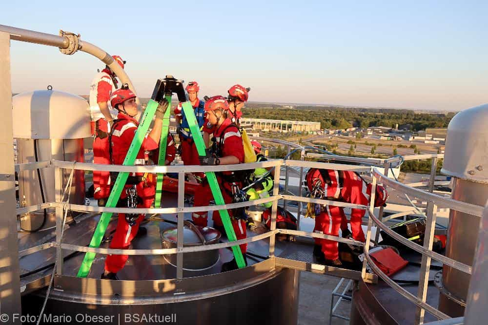 Leipheim Übung Rettung Silo 19072022