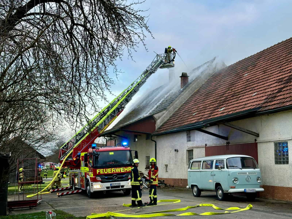 Brand in Gebäuse in Wettenhausen am 07.03.2024