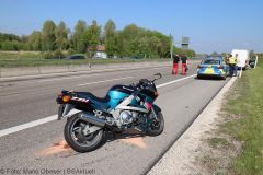 Unfall A8 Motorrad Transporter 09052022 6