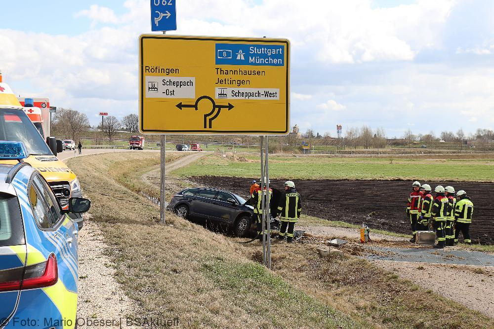 Unfall Scheppach Burgau Kreisverkehre