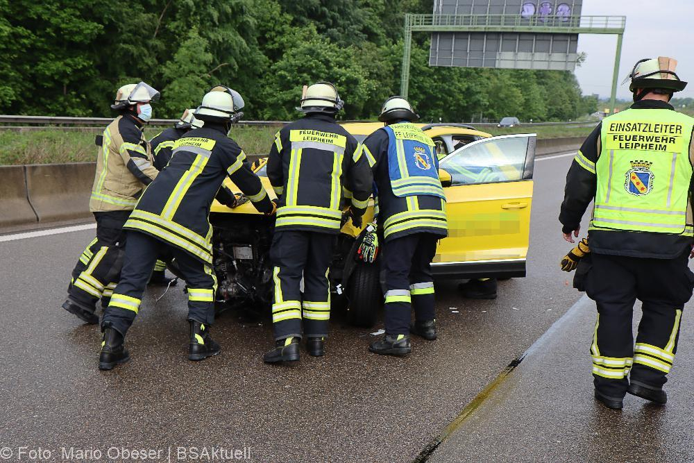 Unfall A8 Leipheim Elchingen 23052022