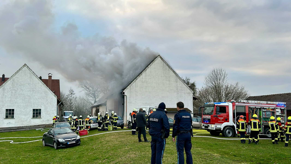 Brand in Gebäuse in Wettenhausen am 07.03.2024