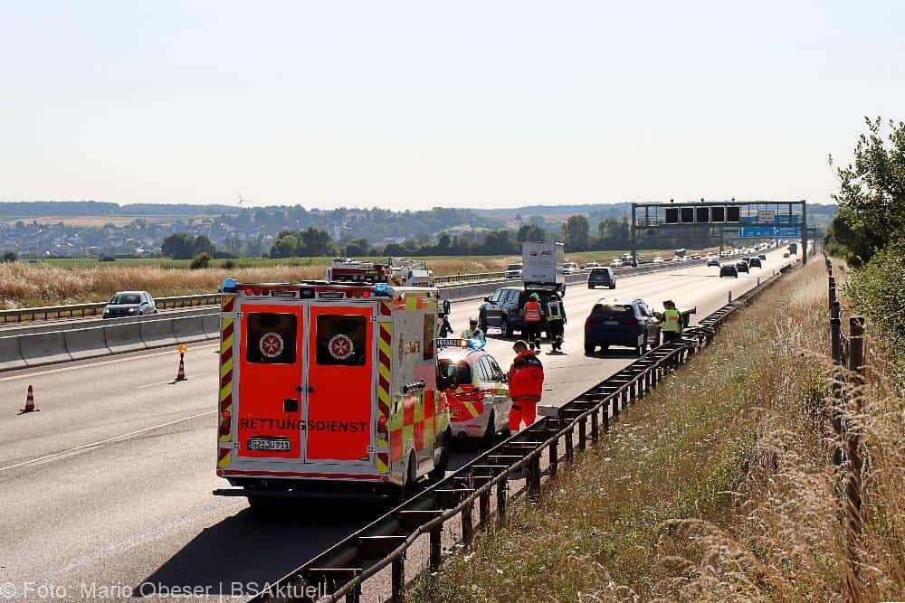 Unfall A8 Leipheim - Kreuz Elchingen 17072022