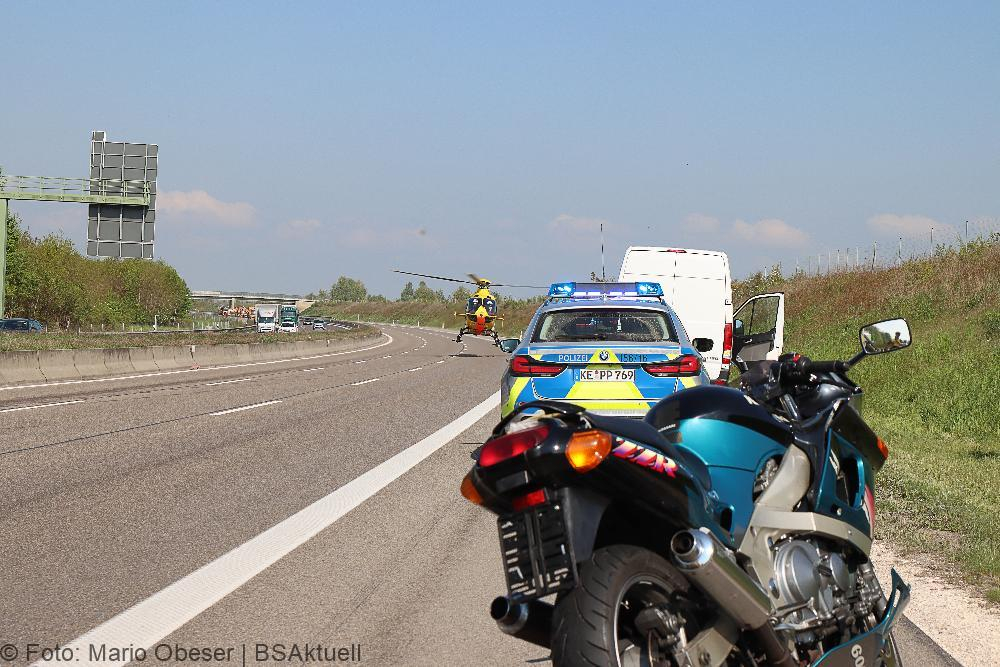 Unfall A8 Motorrad Transporter 09052022