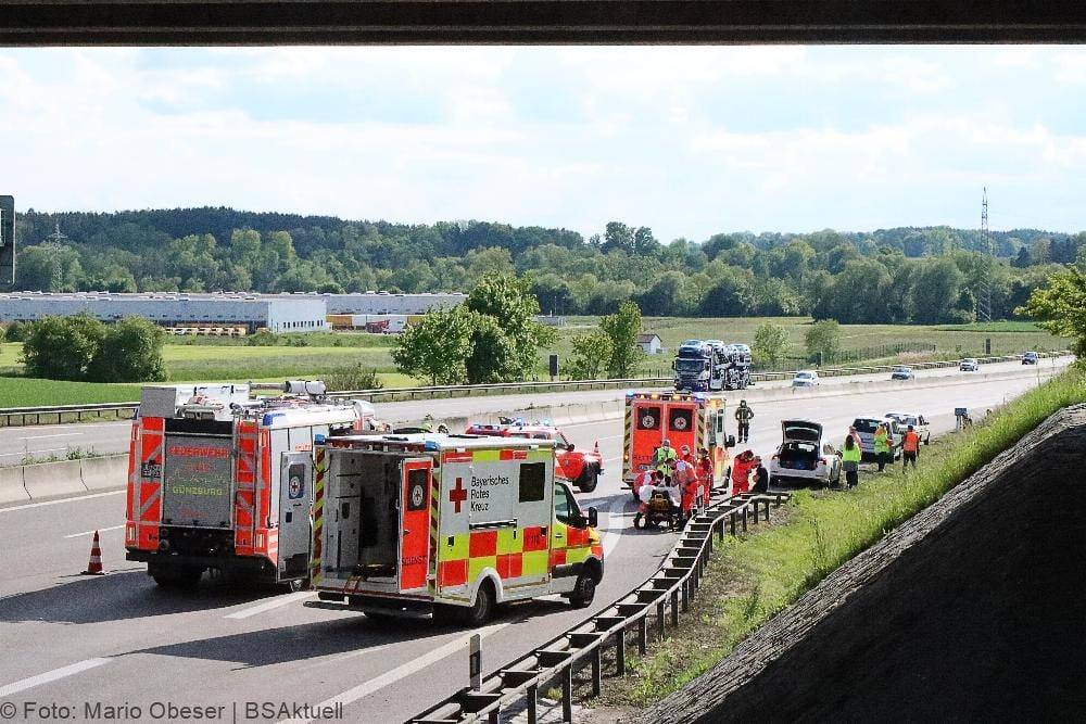 Unfall A8 Günzburg Richtung Stuttgart
