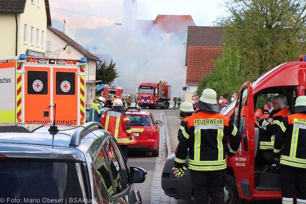 Brand eines Bauenhauses in Jettingen
