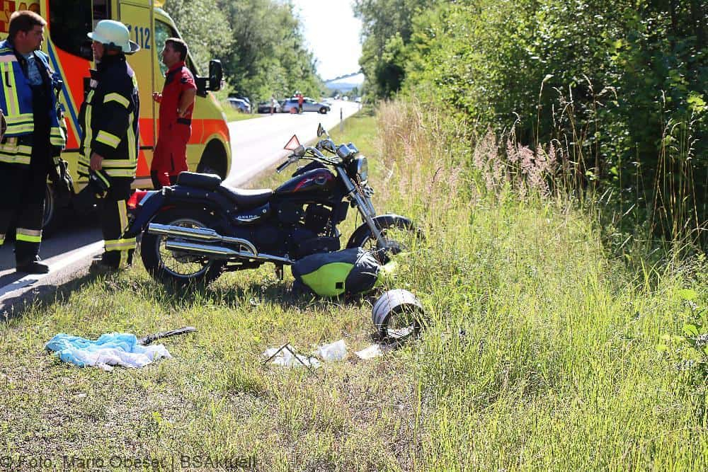 Motorradunfall Riedheim Weissingen 03072022