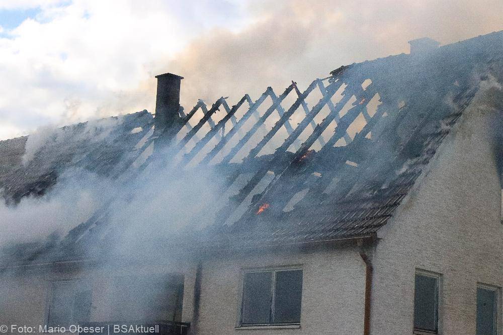 Brand eines Bauenhauses in Jettingen