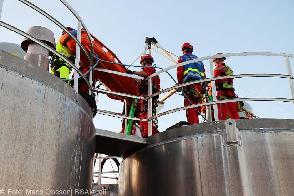 Leipheim Übung Rettung Silo 19072022