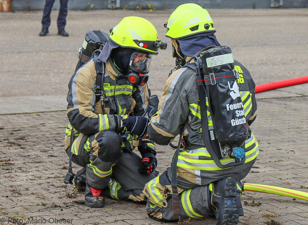 Große Katastrophenschutz-Übung bei Firma Rigdon in Günzburg