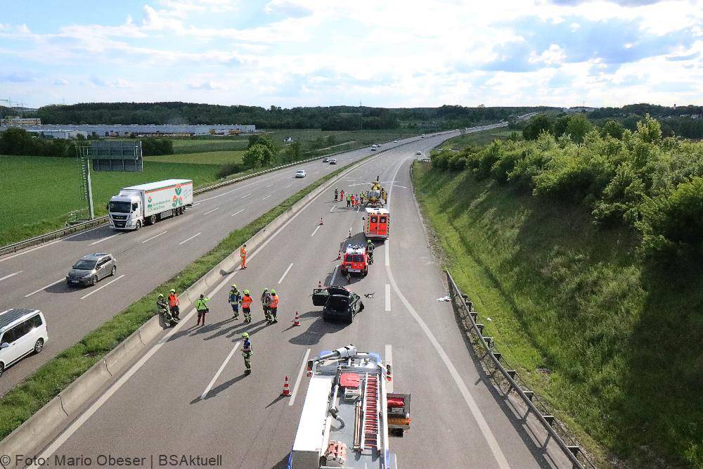Unfall A8 Günzburg Richtung Stuttgart