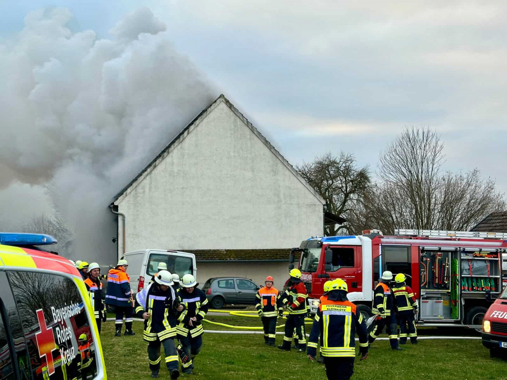 Brand in Gebäuse in Wettenhausen am 07.03.2024