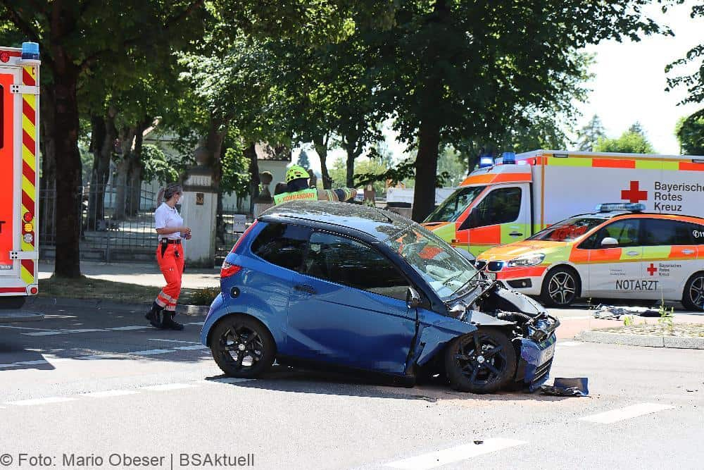 Unfall Ichenhausen B16 15072022