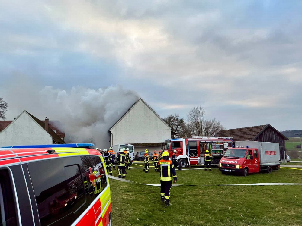 Brand in Gebäuse in Wettenhausen am 07.03.2024