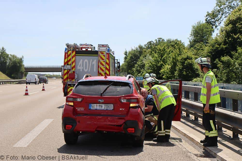 Unfall A8 bei Leipheim