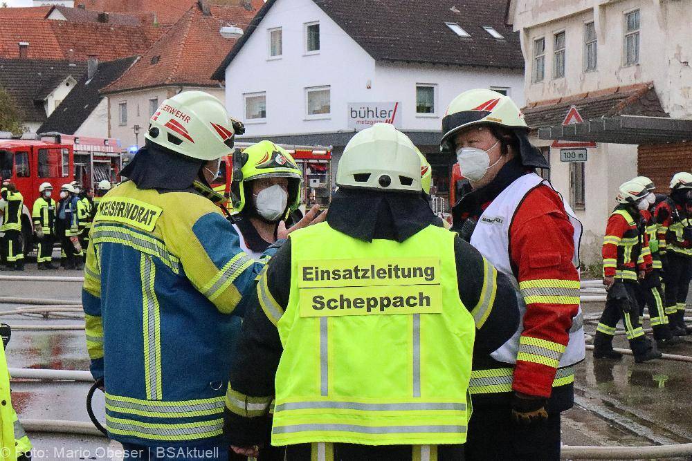 Brand eines Bauenhauses in Jettingen