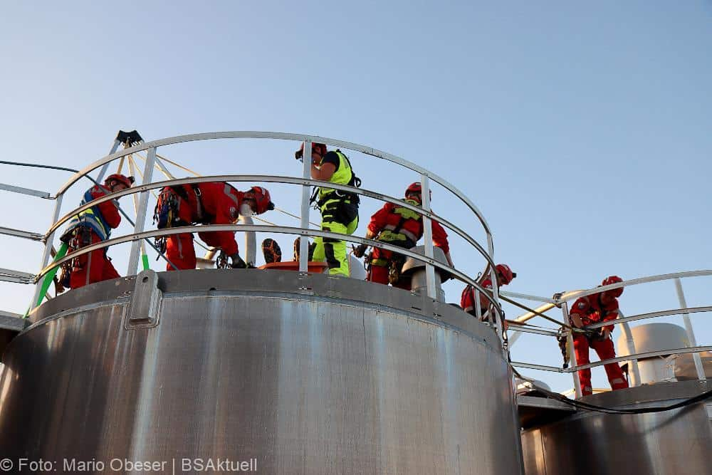 Leipheim Übung Rettung Silo 19072022