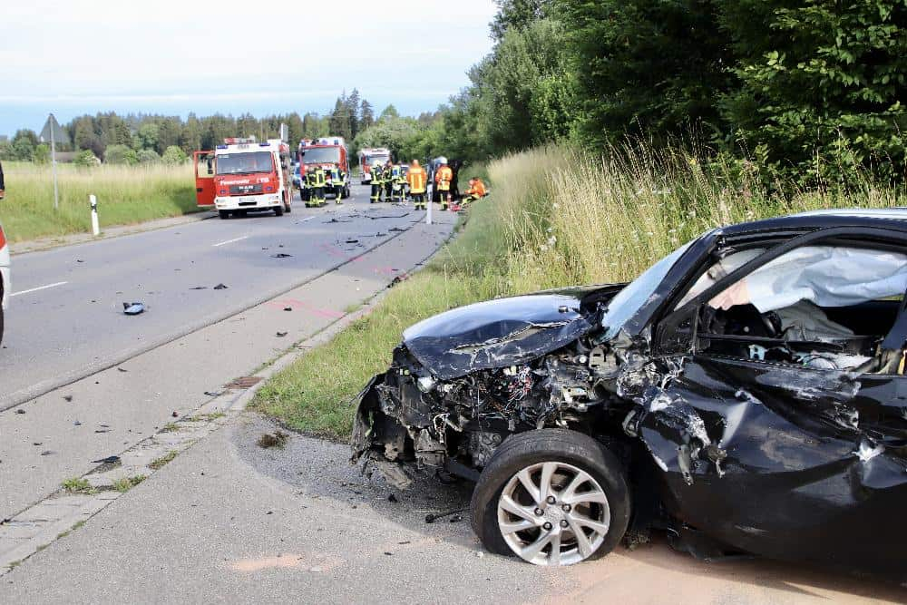 Unfall B12 Isny