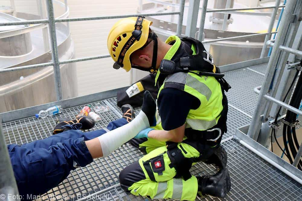 Leipheim Übung Rettung Silo 19072022