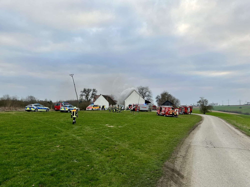 Brand in Gebäuse in Wettenhausen am 07.03.2024