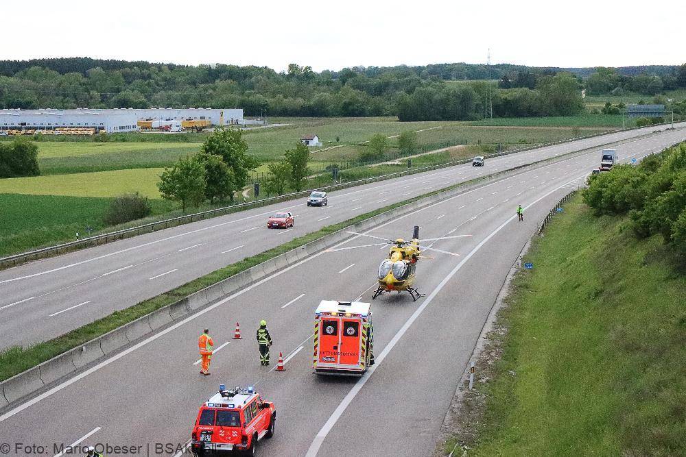 Unfall A8 Günzburg Richtung Stuttgart