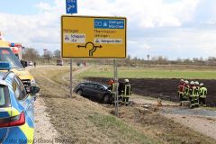 Unfall Scheppach Burgau Kreisverkehre 09042022 11