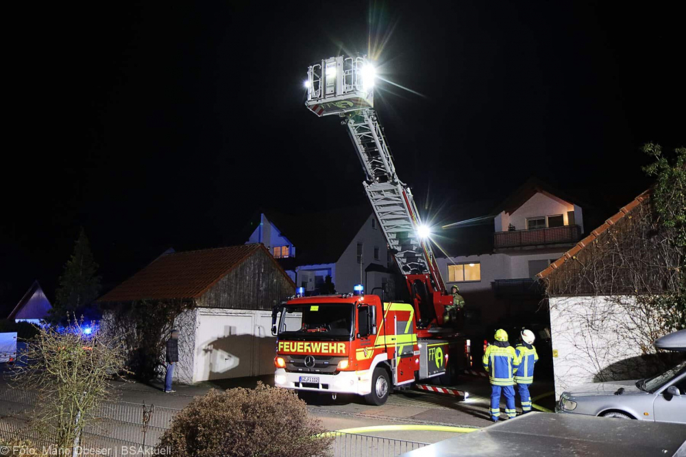 Brand im Keller eines Mehrfamilienhauses in Ichenhausen.