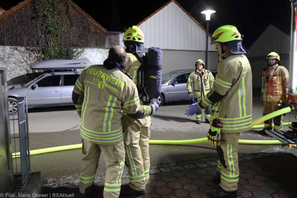 Brand im Keller eines Mehrfamilienhauses in Ichenhausen.