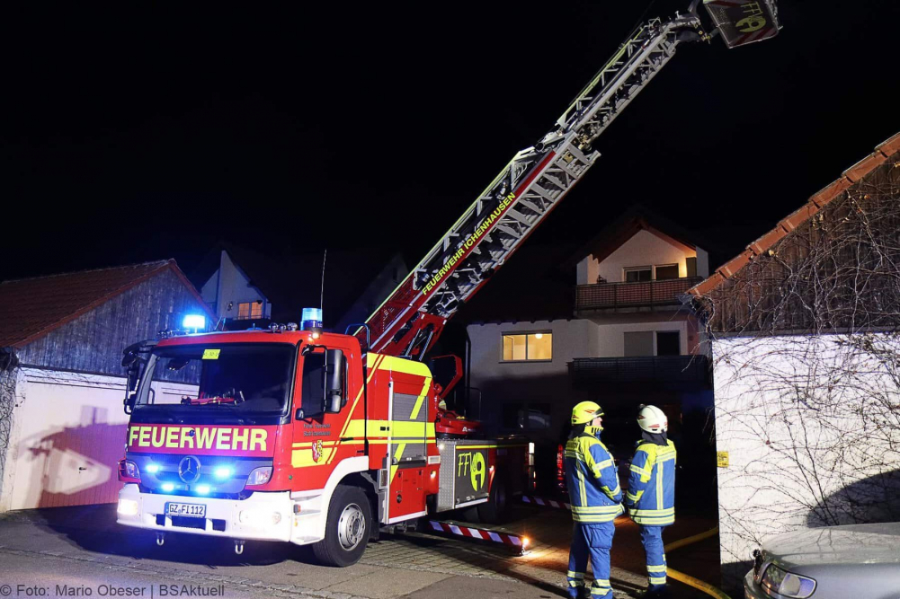 Brand im Keller eines Mehrfamilienhauses in Ichenhausen.
