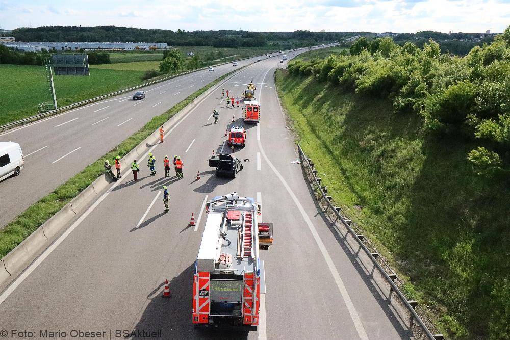Unfall A8 Günzburg Richtung Stuttgart