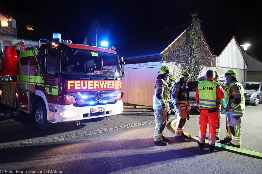Brand im Keller eines Mehrfamilienhauses in Ichenhausen.