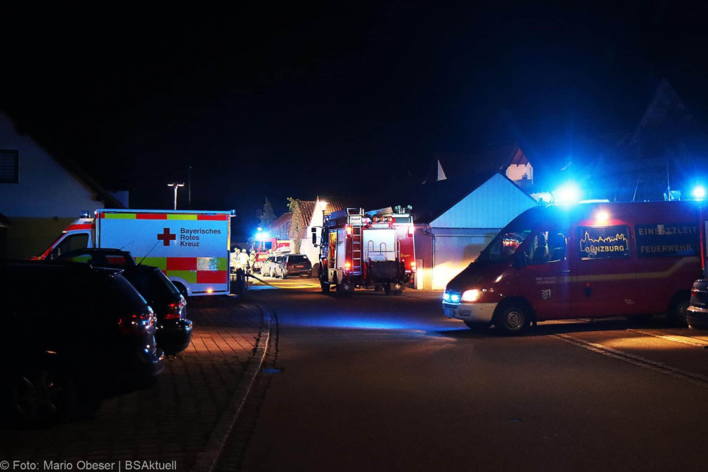 Brand im Keller eines Mehrfamilienhauses in Ichenhausen.