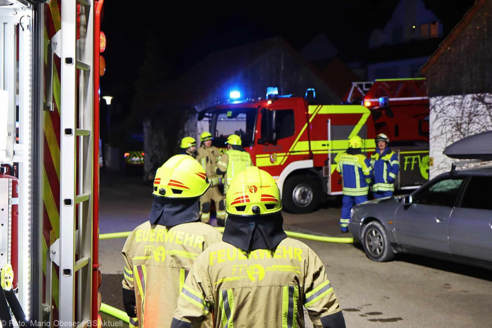 Brand im Keller eines Mehrfamilienhauses in Ichenhausen.