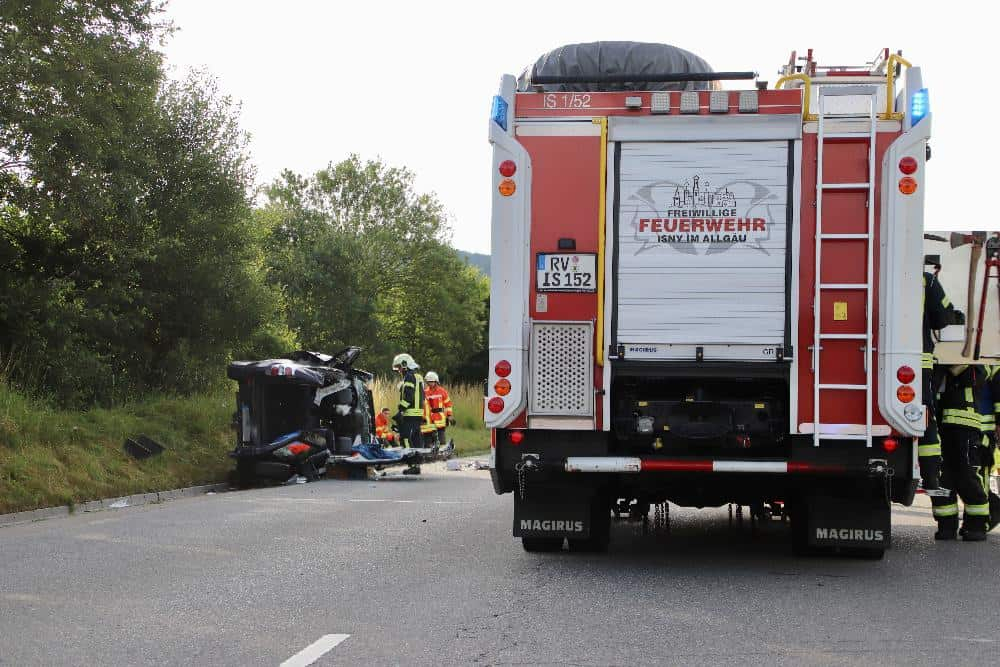 Unfall B12 Isny