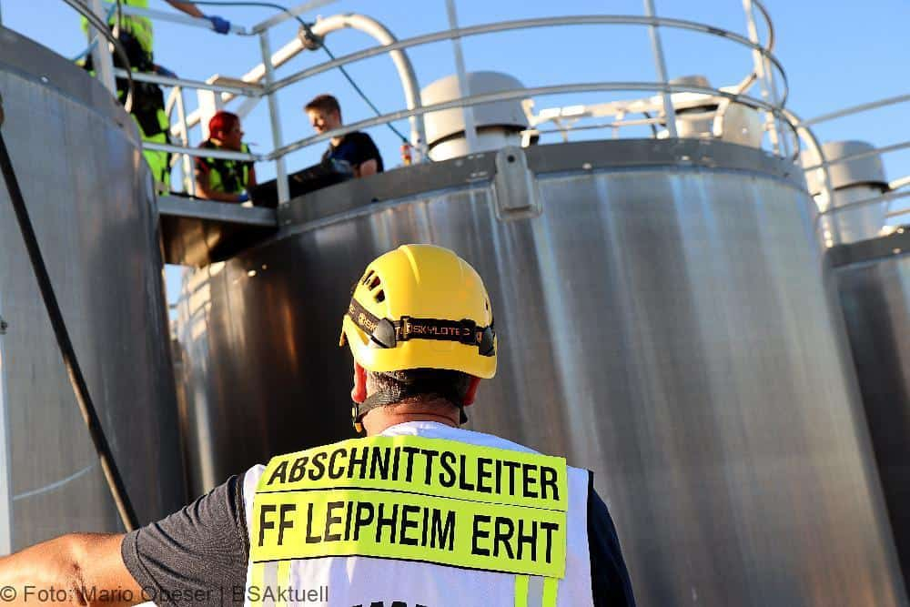 Leipheim Übung Rettung Silo 19072022