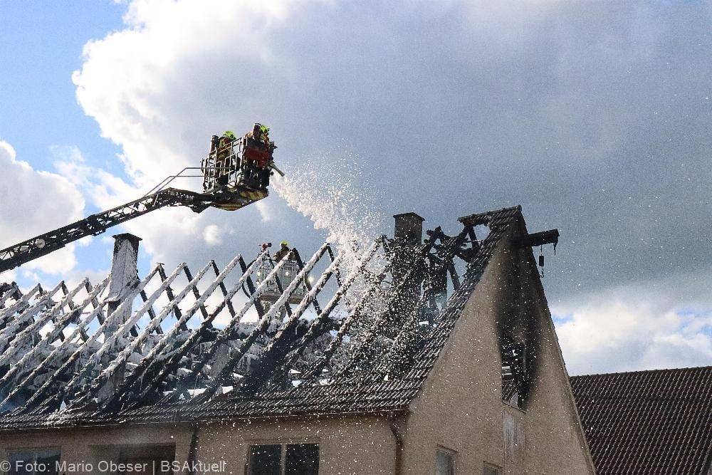 Brand eines Bauenhauses in Jettingen