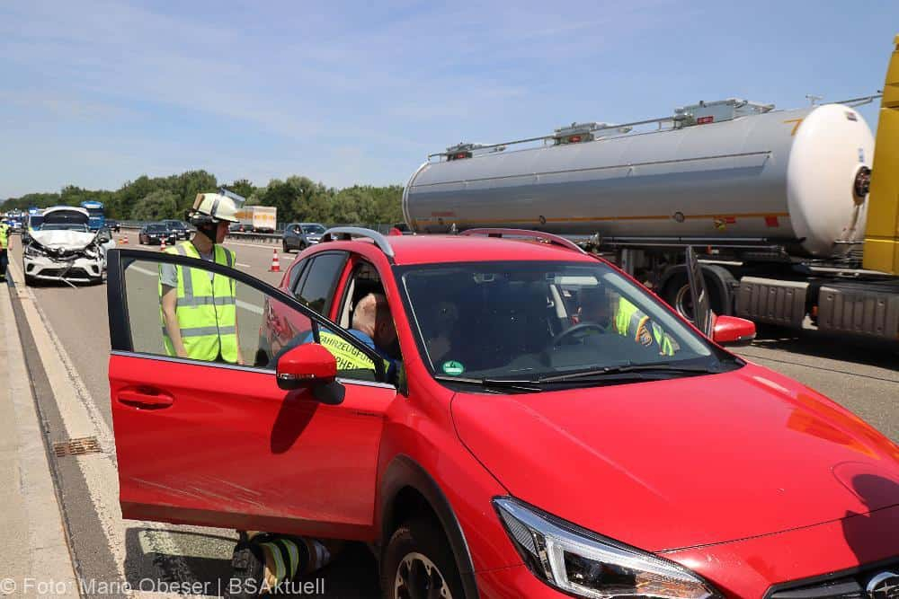 Unfall A8 bei Leipheim