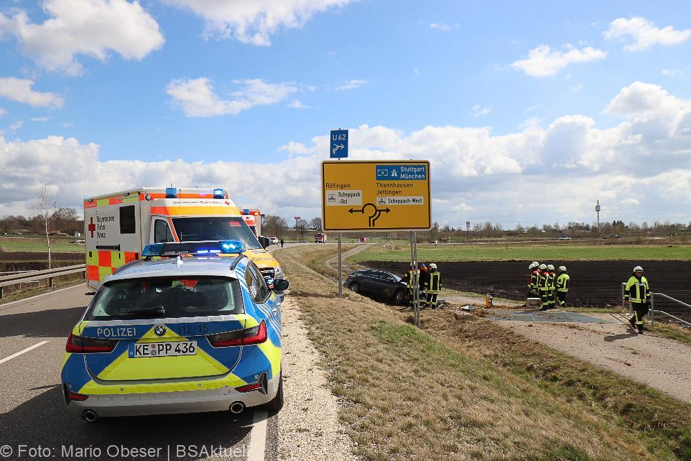 Unfall Scheppach Burgau Kreisverkehre