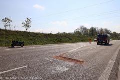 Unfall A8 Motorrad Transporter 09052022 9
