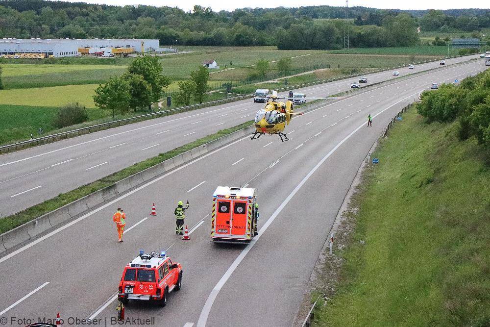 Unfall A8 Günzburg Richtung Stuttgart