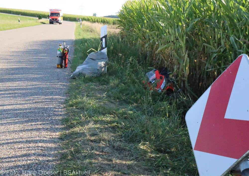 Unfall Motorrad Limbach - Ebersbach