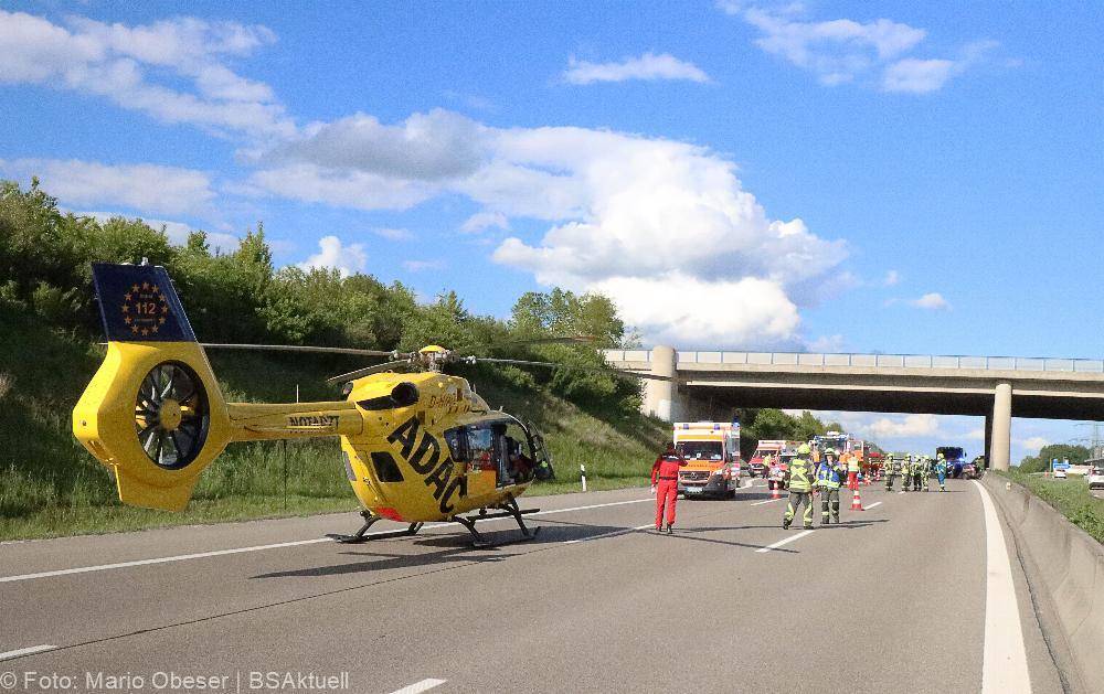 Unfall A8 Günzburg Richtung Stuttgart