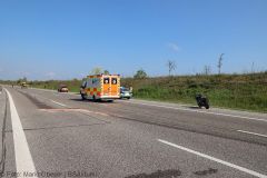 Unfall A8 Motorrad Transporter 09052022 11