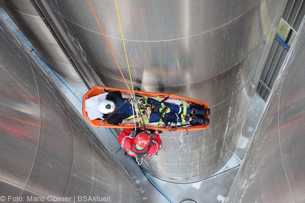 Leipheim Übung Rettung Silo 19072022