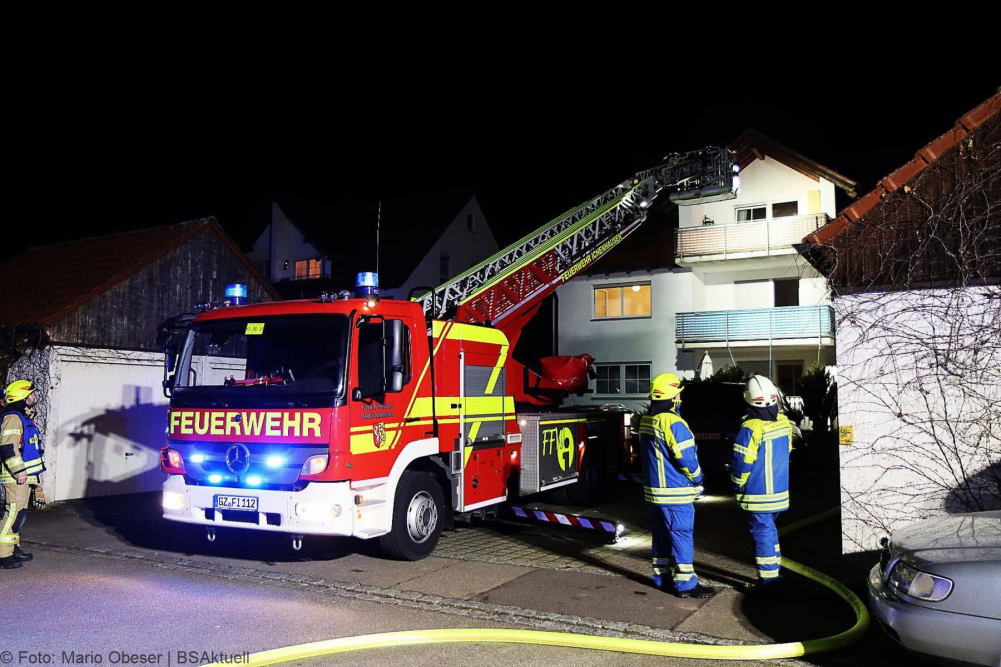 Brand im Keller eines Mehrfamilienhauses in Ichenhausen.